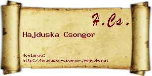Hajduska Csongor névjegykártya